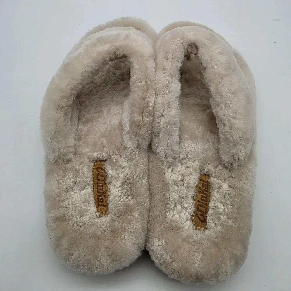 OLUKAI Kipea Heu Genuine Slide Sandal -Women in Excellent Condition Size 9